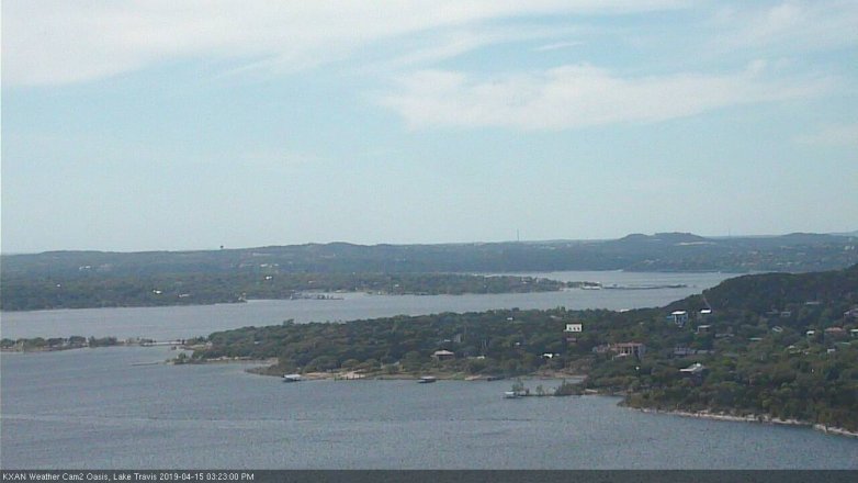 Lake Travis webcam, April 15, 2019 2:25 PM CT