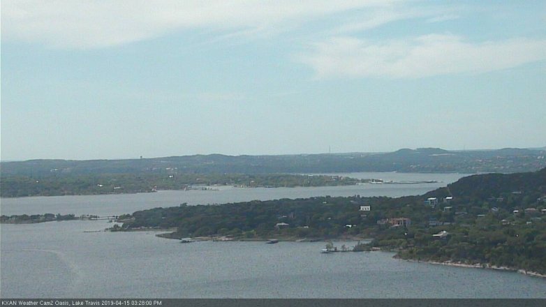 Lake Travis webcam, April 15, 2019 2:30 PM CT