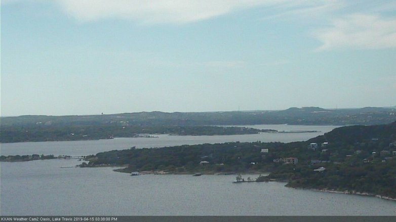 Lake Travis webcam, April 15, 2019 2:40 PM CT