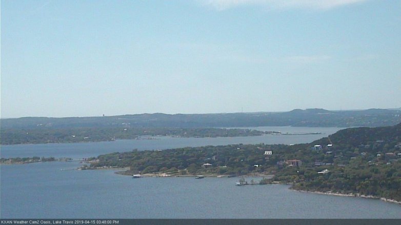 Lake Travis webcam, April 15, 2019 2:50 PM CT