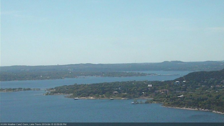 Lake Travis webcam, April 15, 2019 3:00 PM CT