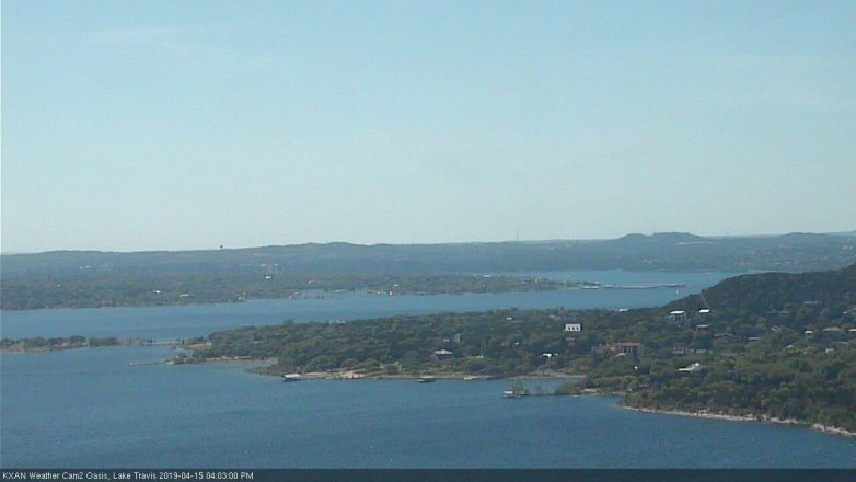 Lake Travis webcam, April 15, 2019 3:05 PM CT