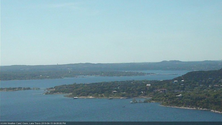 Lake Travis webcam, April 15, 2019 3:10 PM CT