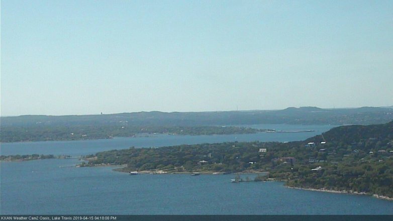 Lake Travis webcam, April 15, 2019 3:20 PM CT