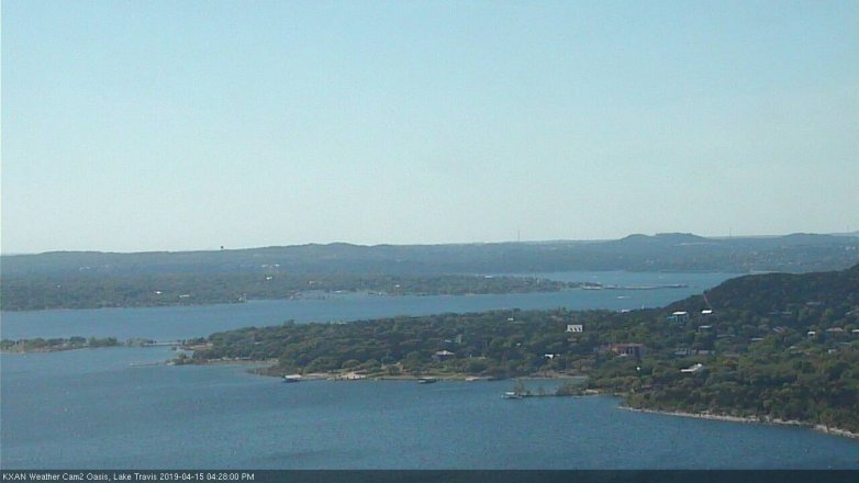 Lake Travis webcam, April 15, 2019 3:30 PM CT