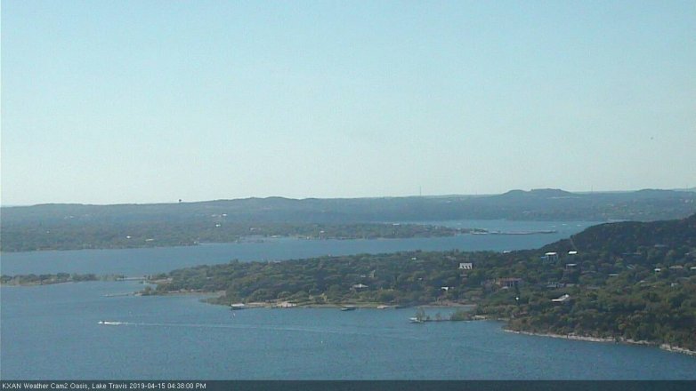 Lake Travis webcam, April 15, 2019 3:40 PM CT