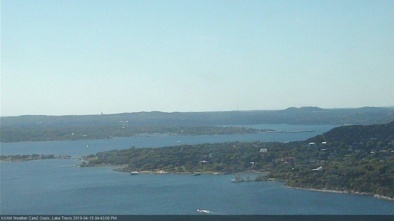 Lake Travis webcam, April 15, 2019 3:45 PM CT