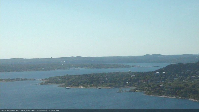 Lake Travis webcam, April 15, 2019 4:00 PM CT