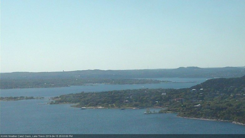 Lake Travis webcam, April 15, 2019 4:05 PM CT