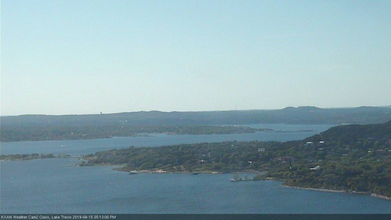 Lake Travis webcam, April 15, 2019 4:15 PM CT