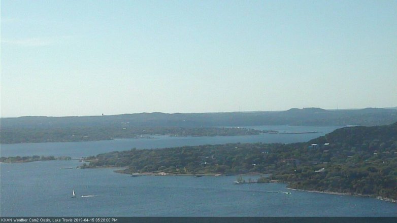 Lake Travis webcam, April 15, 2019 4:30 PM CT
