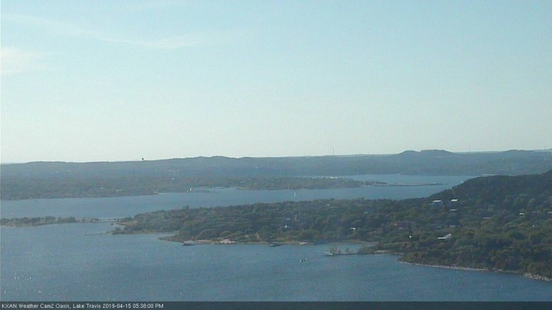Lake Travis webcam, April 15, 2019 4:40 PM CT