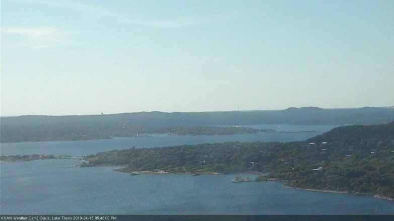 Lake Travis webcam, April 15, 2019 4:45 PM CT