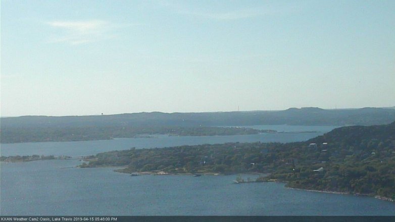 Lake Travis webcam, April 15, 2019 4:50 PM CT