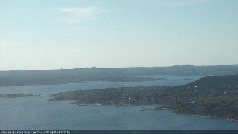 Lake Travis webcam, April 15, 2019 4:55 PM CT