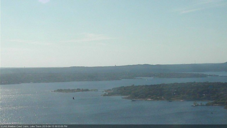 Lake Travis webcam, April 15, 2019 5:05 PM CT