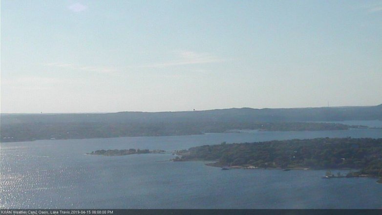 Lake Travis webcam, April 15, 2019 5:10 PM CT