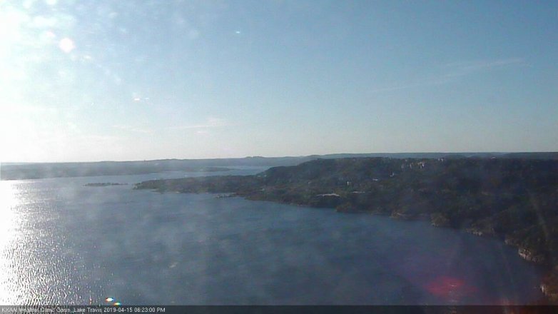 Lake Travis webcam, April 15, 2019 5:25 PM CT