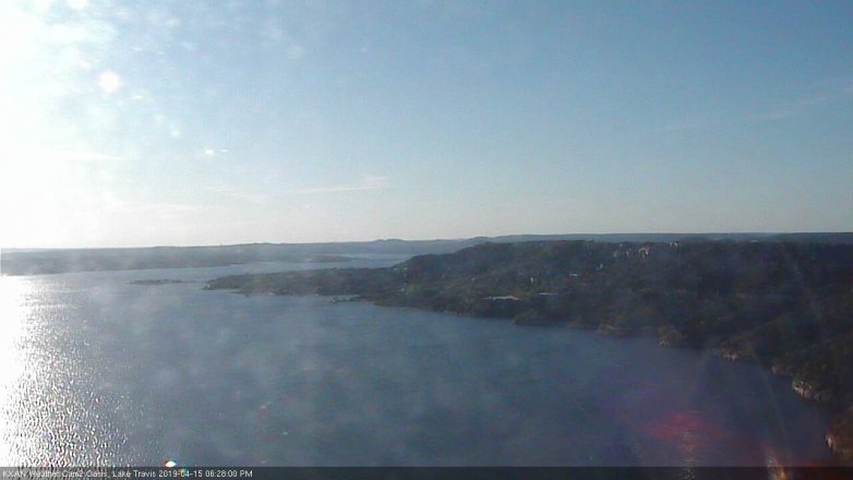 Lake Travis webcam, April 15, 2019 5:30 PM CT