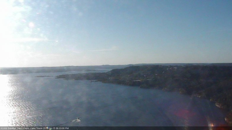 Lake Travis webcam, April 15, 2019 5:35 PM CT