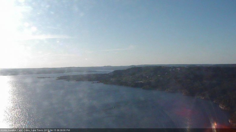 Lake Travis webcam, April 15, 2019 5:40 PM CT