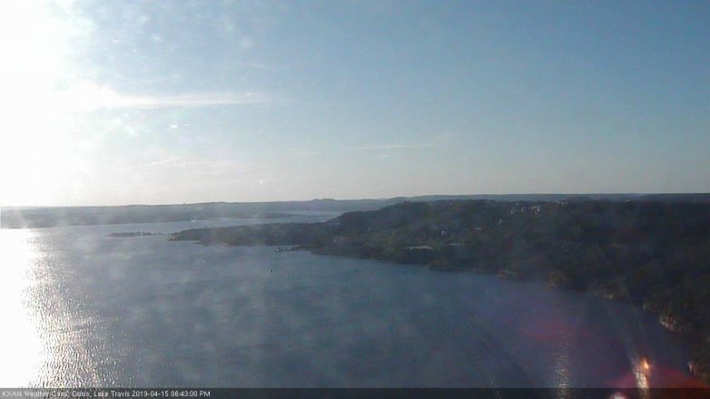 Lake Travis webcam, April 15, 2019 5:45 PM CT