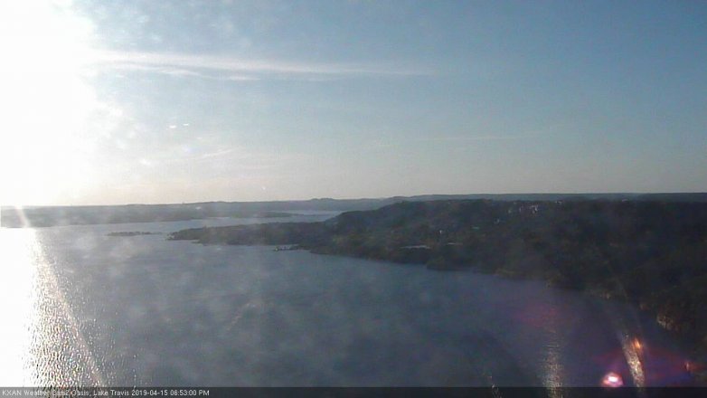 Lake Travis webcam, April 15, 2019 5:55 PM CT