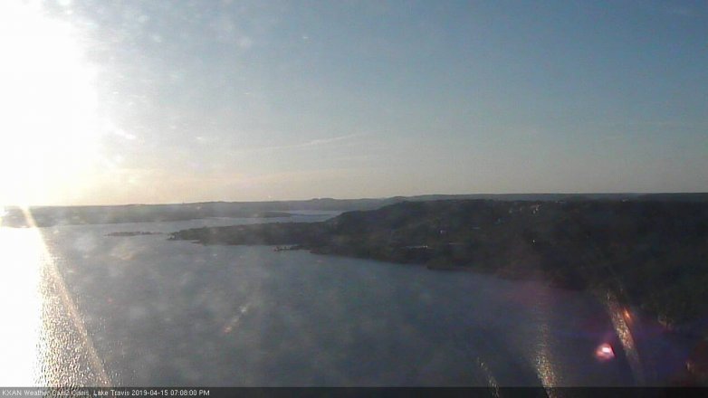 Lake Travis webcam, April 15, 2019 6:10 PM CT