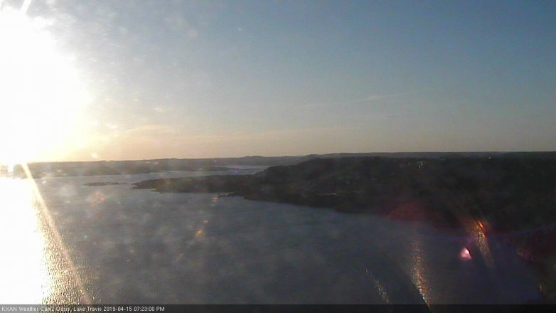 Lake Travis webcam, April 15, 2019 6:25 PM CT