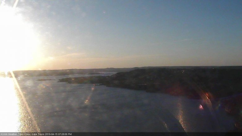 Lake Travis webcam, April 15, 2019 6:30 PM CT