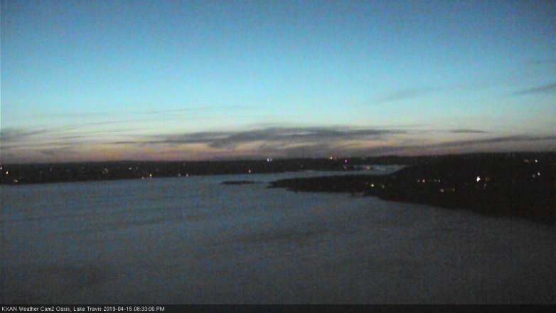 Lake Travis webcam, April 15, 2019 7:35 PM CT