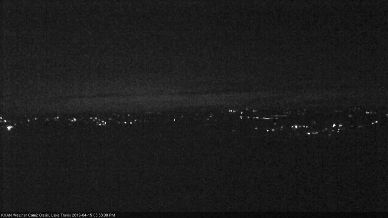 Lake Travis webcam, April 15, 2019 8:00 PM CT