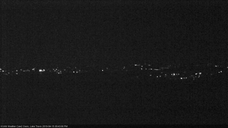 Lake Travis webcam, April 15, 2019 8:45 PM CT
