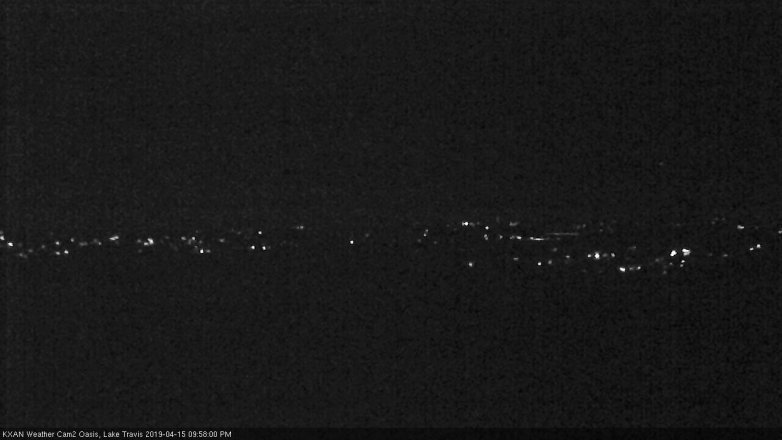 Lake Travis webcam, April 15, 2019 9:00 PM CT