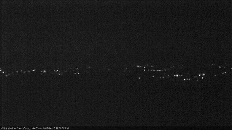 Lake Travis webcam, April 15, 2019 9:10 PM CT
