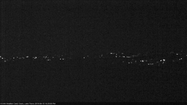 Lake Travis webcam, April 15, 2019 9:30 PM CT