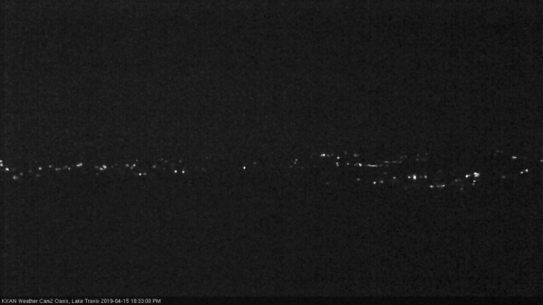 Lake Travis webcam, April 15, 2019 9:35 PM CT