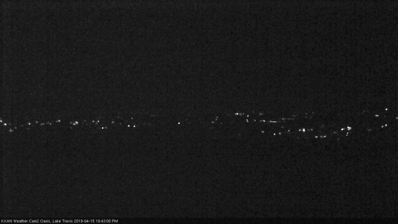 Lake Travis webcam, April 15, 2019 9:45 PM CT
