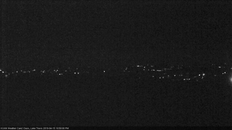 Lake Travis webcam, April 15, 2019 10:00 PM CT