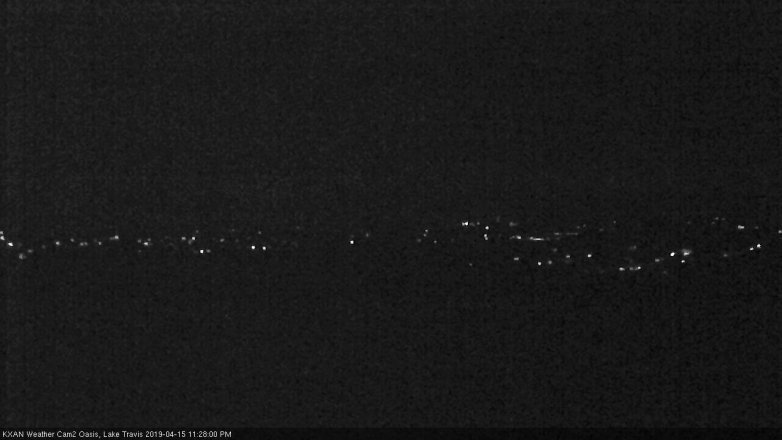 Lake Travis webcam, April 15, 2019 10:30 PM CT
