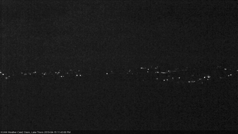 Lake Travis webcam, April 15, 2019 10:45 PM CT