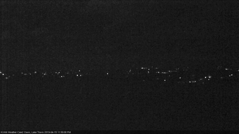Lake Travis webcam, April 15, 2019 11:00 PM CT