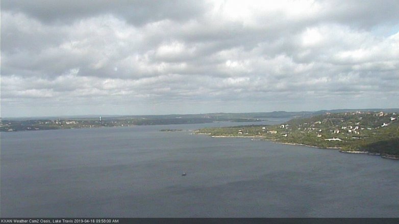 Lake Travis webcam, April 16, 2019 9:00 AM CT