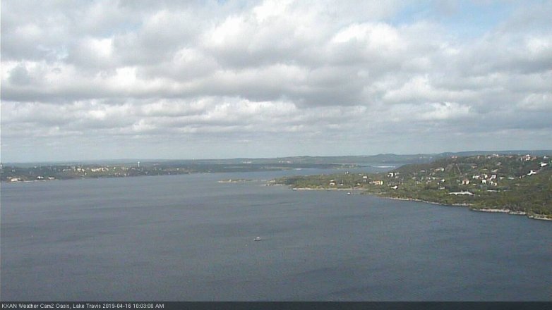Lake Travis webcam, April 16, 2019 9:05 AM CT