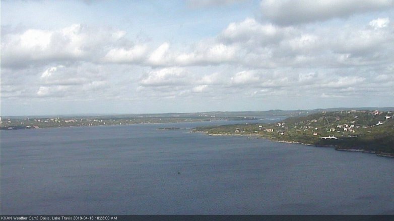 Lake Travis webcam, April 16, 2019 9:25 AM CT