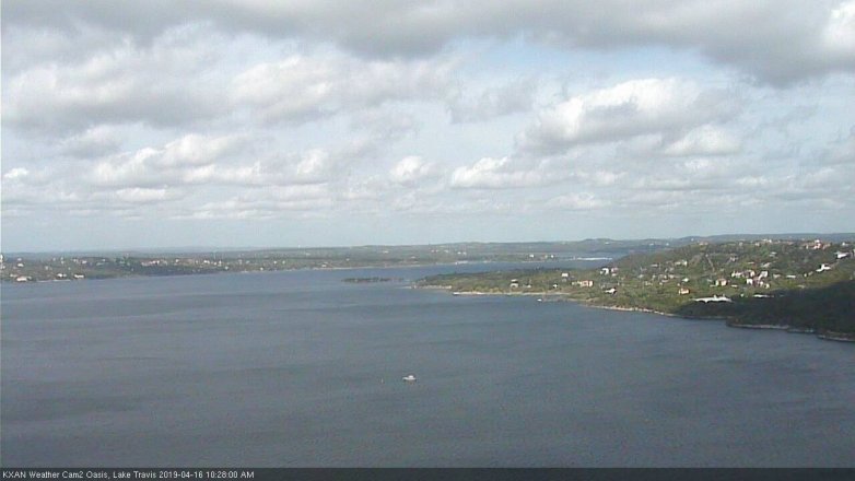 Lake Travis webcam, April 16, 2019 9:30 AM CT