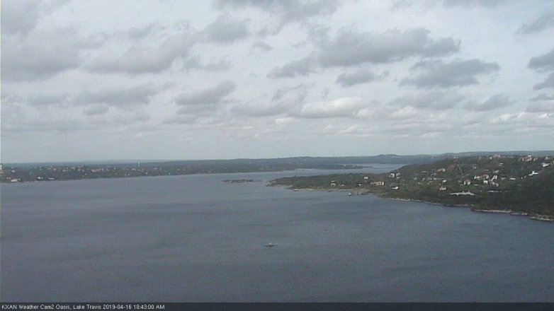 Lake Travis webcam, April 16, 2019 9:45 AM CT