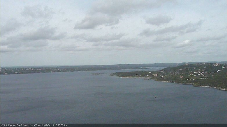 Lake Travis webcam, April 16, 2019 9:55 AM CT