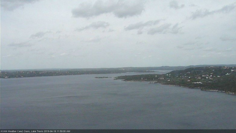 Lake Travis webcam, April 16, 2019 11:00 AM CT
