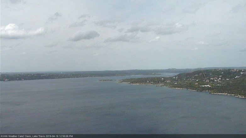 Lake Travis webcam, April 16, 2019 12:00 PM CT